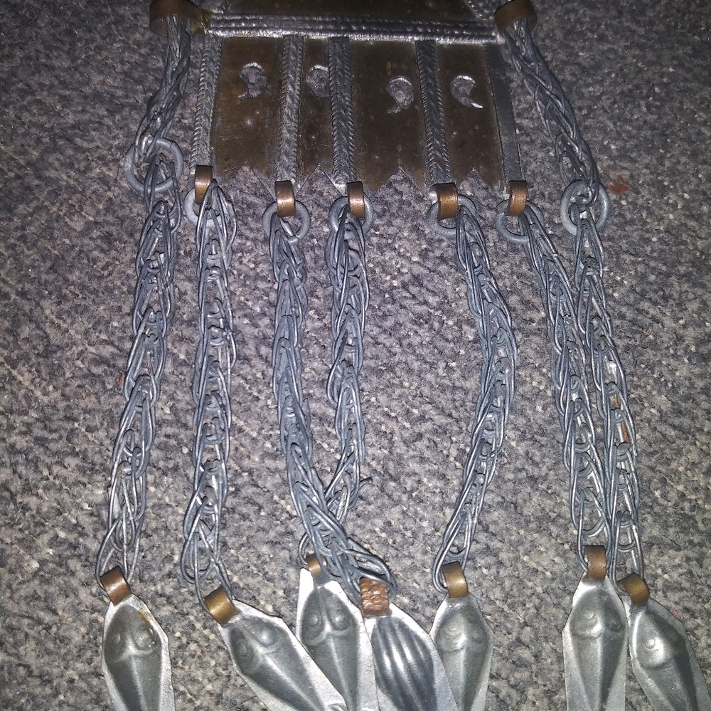 HTF Rare Nassims iron bib necklaces with cabachons 60s vintage - Picture 7 of 12
